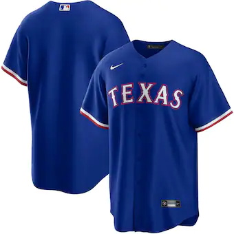 mens nike royal texas rangers alternate replica team logo j